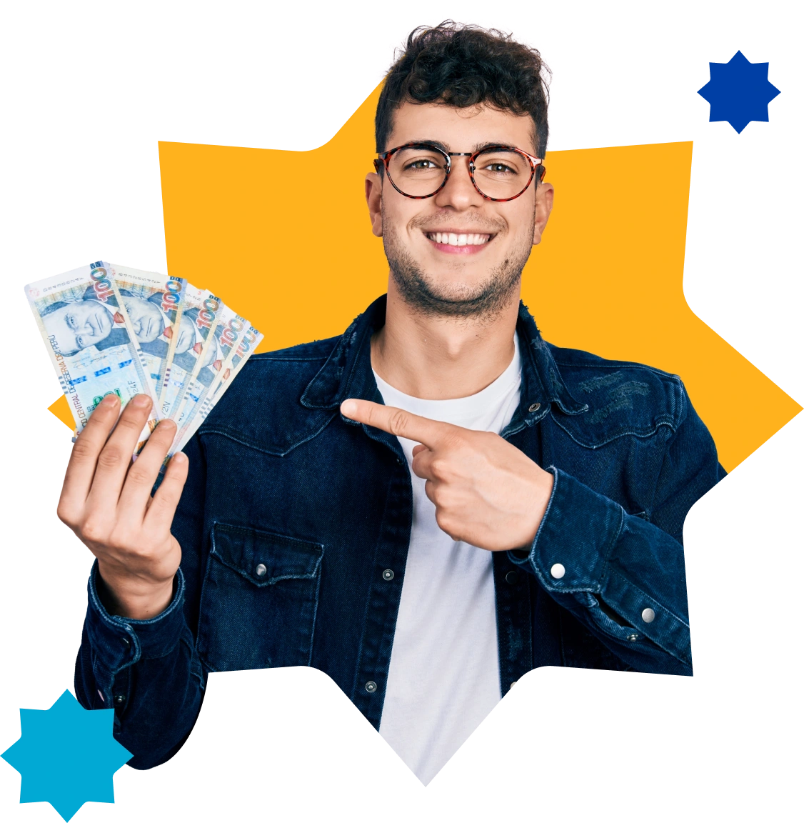 Hombre sosteniendo dinero