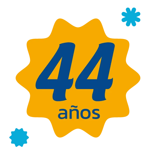 Logo 44 años Caja Piura