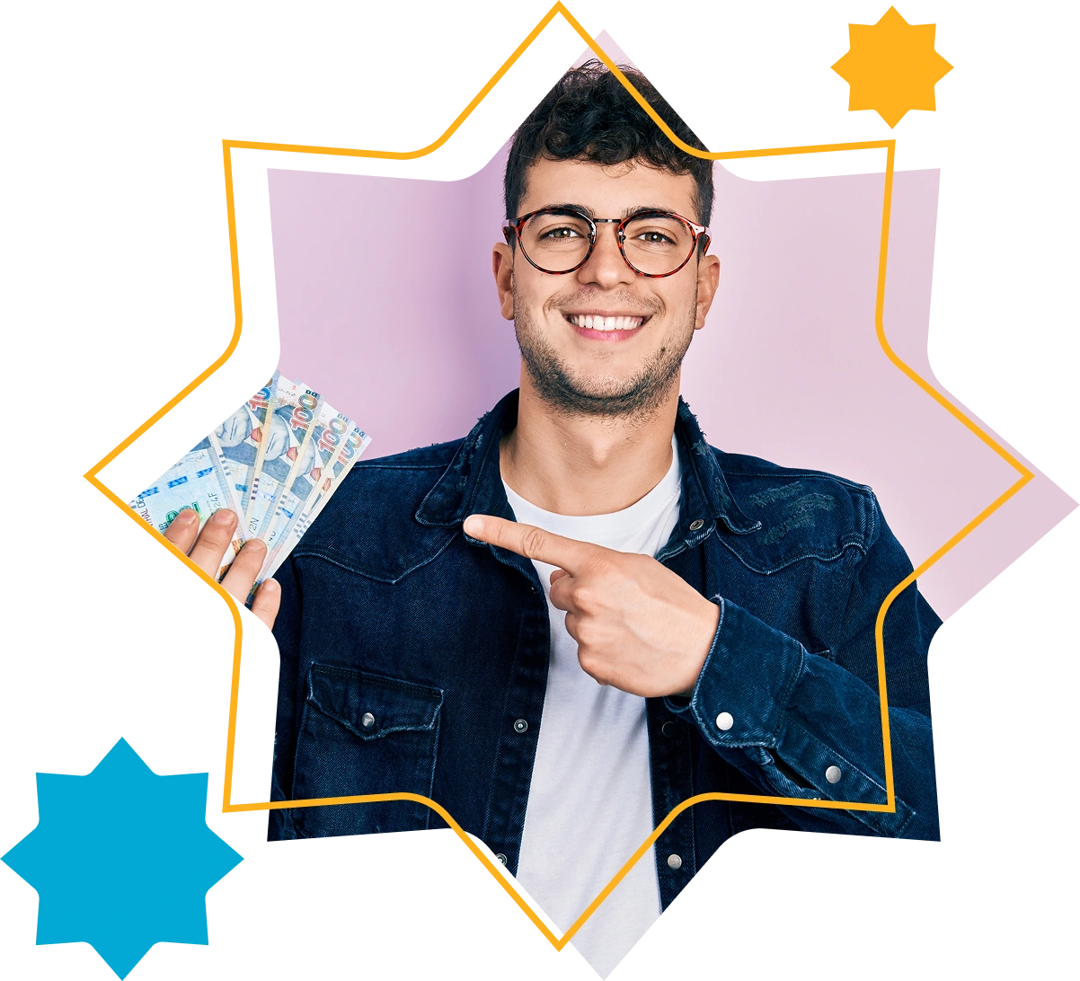 Hombre sosteniendo dinero